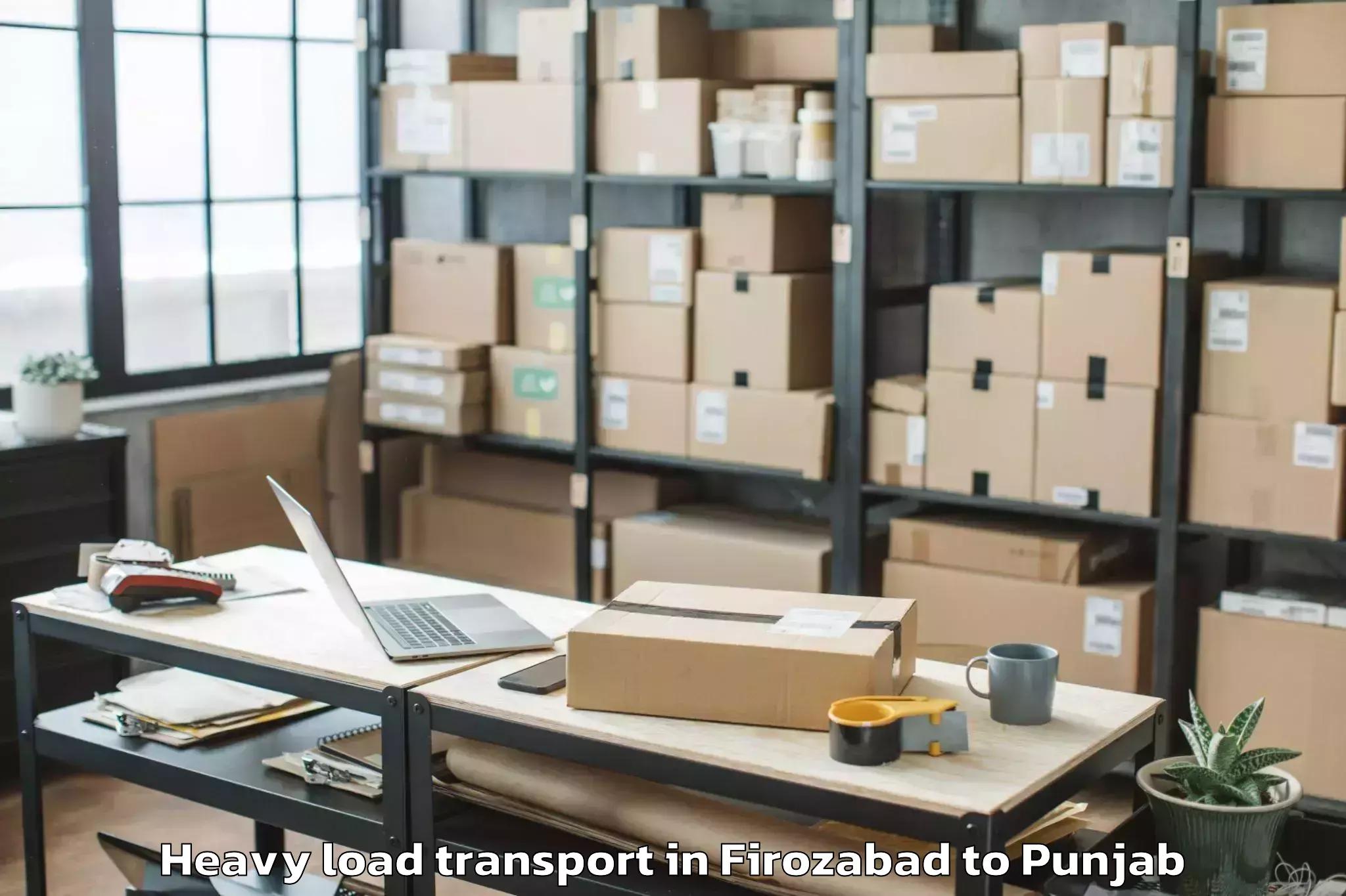 Quality Firozabad to Faridkot Heavy Load Transport